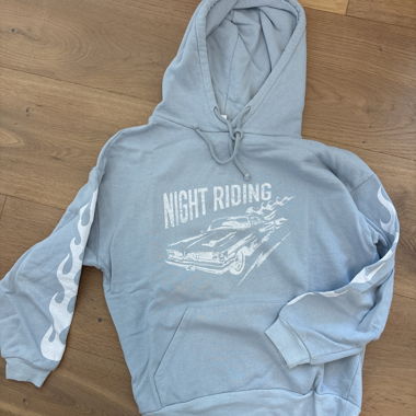 Hoodie «Night Riding» bleu clair adouci