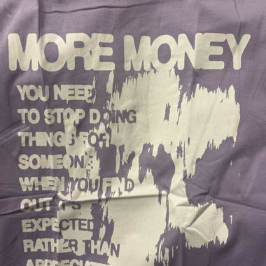 Lila MOREMONEY T-Shirt Grösse M
