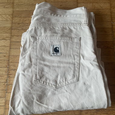Jeans Carhartt dritti off-white
