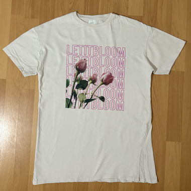 T-shirt ZARA bianco "LET IT BLOOM" 11-12 anni (152 cm)