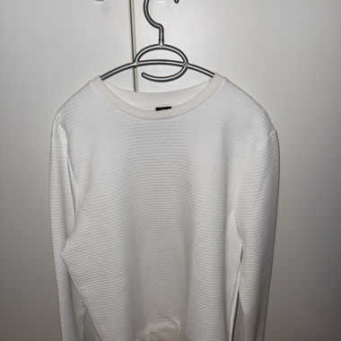 Pull Blanc sans capuche 