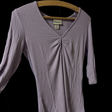 Top lilla coste manica 3/4