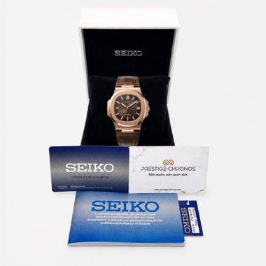 NAUTIKO - CHOCOLATE ROSE GOLD LEATHER 40mm