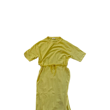 Maxikleid in frischem Gelb – Größe S/M