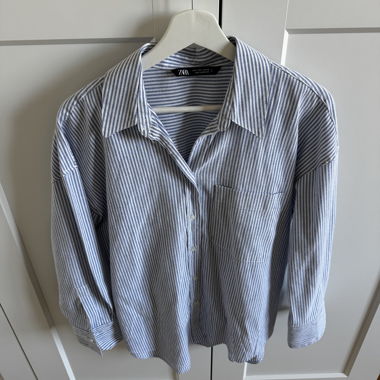 ZARA - camicia oversize a righe - Taglia S