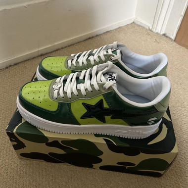 Bapesta Green / Black Shiny