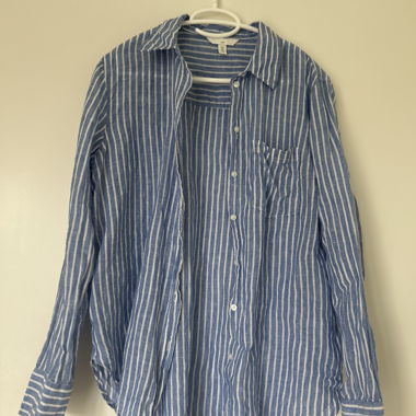 Chemise à rayures bleu et blanc