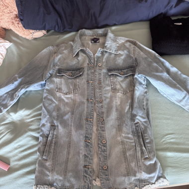 Giacca di jeans grigia