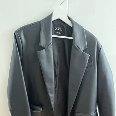 Zara leather blazer