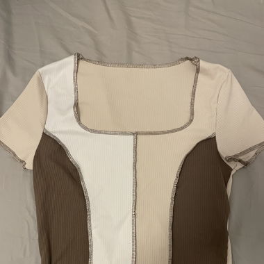 Shein top,muster braun