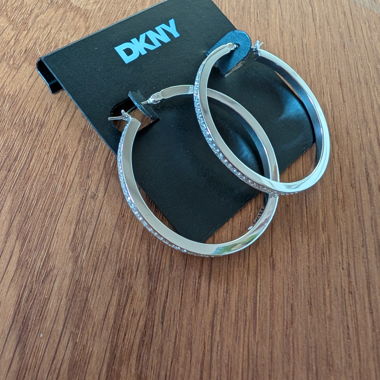 DKNY silver hoop earrings