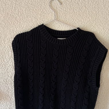 Gilet en maille bleu foncé