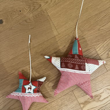 Étoile en tissu, 2 pièces
