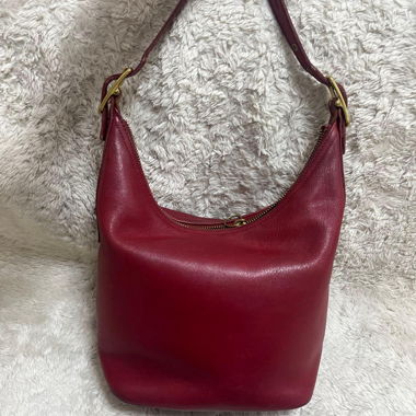 Vintage Coach One-Shoulder Bag, Red, Bucket Style