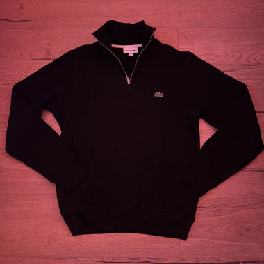Pull Lacoste zippé noir