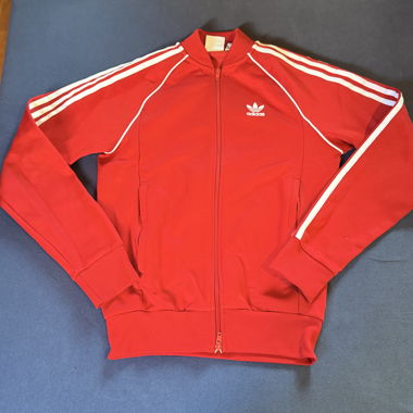 Giacca adidas rossa con zip
