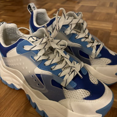 Buffalo TRAIL ONE- Trainers- White/blue