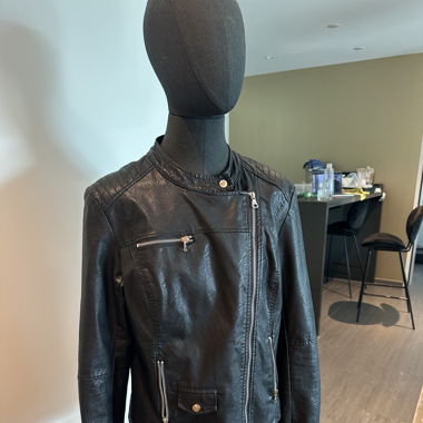 Leder Imitat Jacke Gr. 38