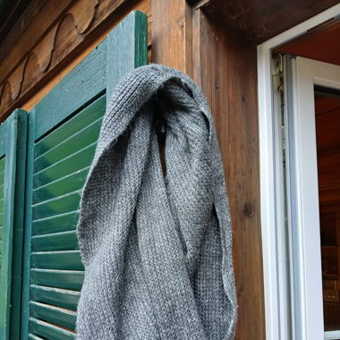 PIECES grey cozy Tube Scarf