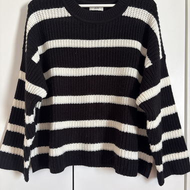Black and White Striped Sweater