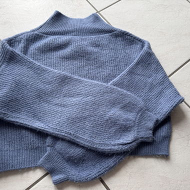Blue SHEIN Turtleneck Sweater