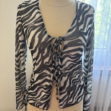 Zebra Mesh Langarm-Top