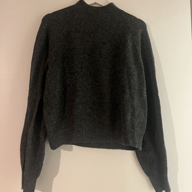 Maglione in maglia grigio-nero S