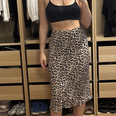 Gonna Midi Leopard H&M