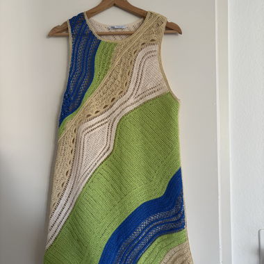 ZARA crochet sleeveless dress L