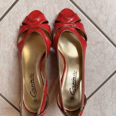 Red Carina Heels
