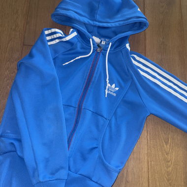 Adidas Blue-Zip-Hoodie