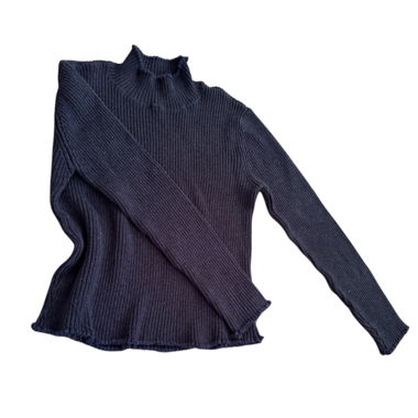 Maglione a collo alto a coste