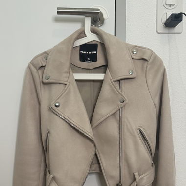 Kunst Wildlederjacke beige Gr. XS
