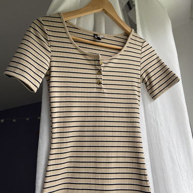 Tight striped dress mid-length