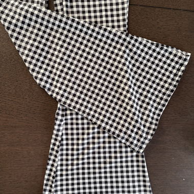 Pantalon évasé en tissu