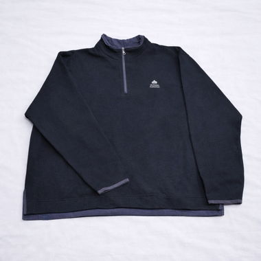 Vintage Quarter Zip Oversize Minimalist - XL