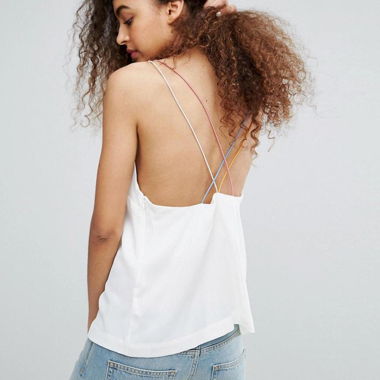 White spaghetti top