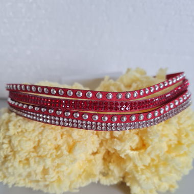 Armband Rot mit Strasssteinen 