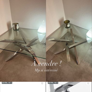 Table basse en verre