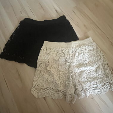 Lot de 2 shorts en dentelle
