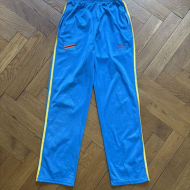 Pantalon de sport bleu-jaune