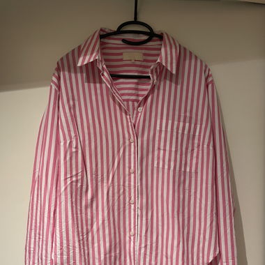 Bluse Les Lunes pink gestreift