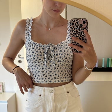 Crop top à fleurs