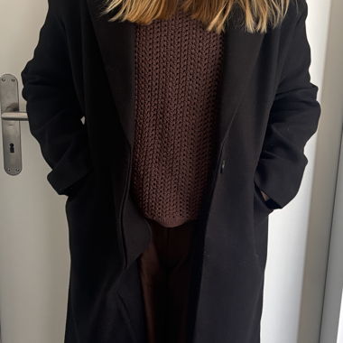 Cappotto nero Bershka