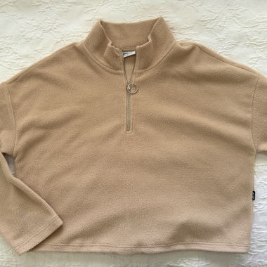 Noisy May fleece pullover caramel