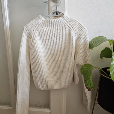 Maglione in maglia bianca