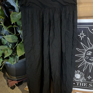 Pantaloni larghi in tessuto neri