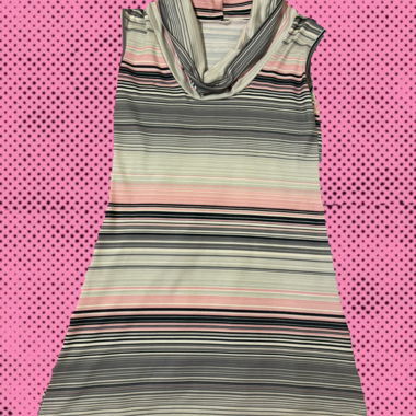 Gestreiftes ärmelloses Kleid