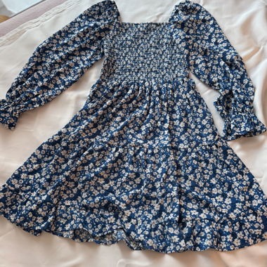 Vestito Blu a Fiori
