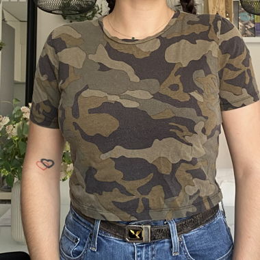 T- shirt imprimé militaire 